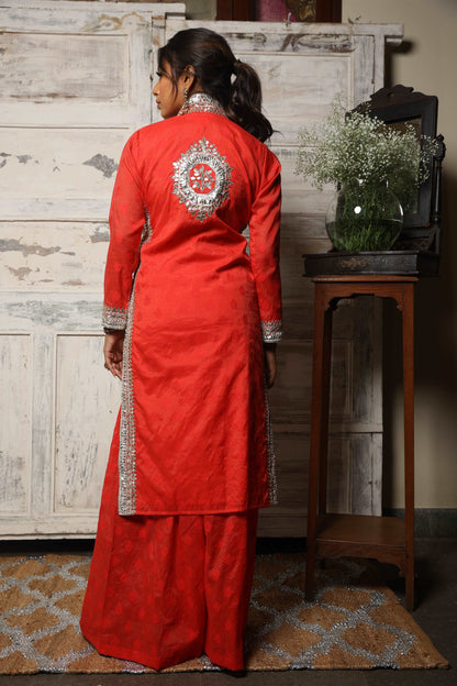 High slit kurta set