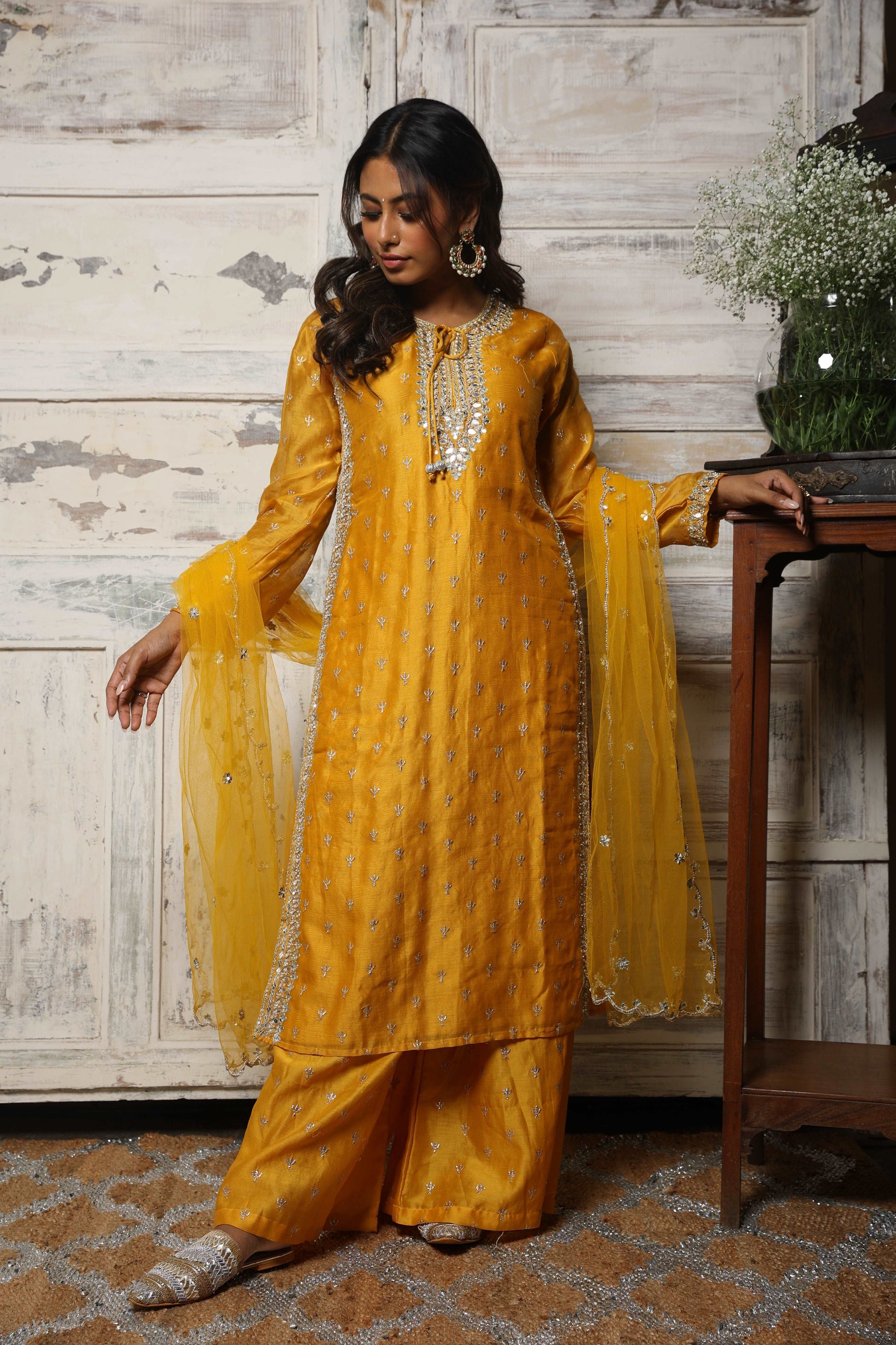 High Slit Kurta Set