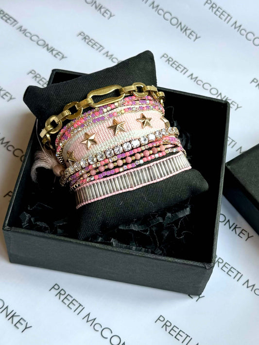 Belize powder pink - Bracelet stack