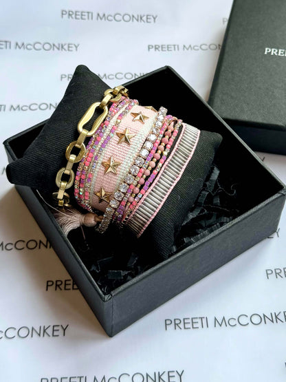 Belize powder pink - Bracelet stack