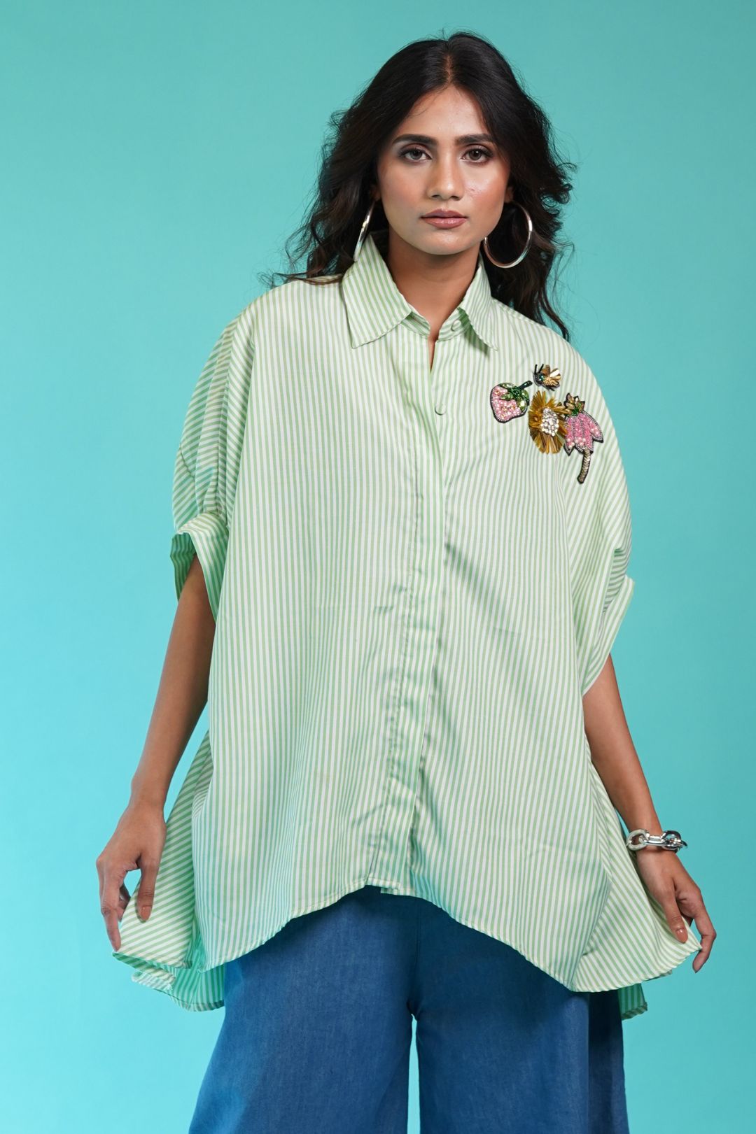 Berry - Green Stripe Shirt 