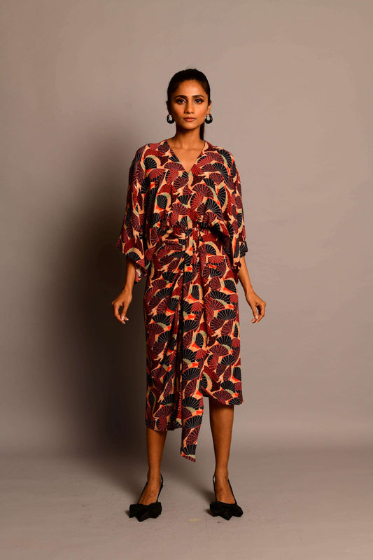 Kaftan sleeve dress