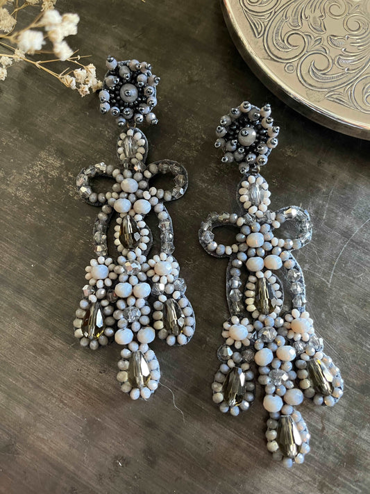 Baroque Grey Earrings