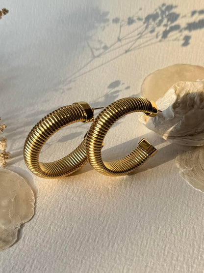 Rome Gold Hoop Earrings