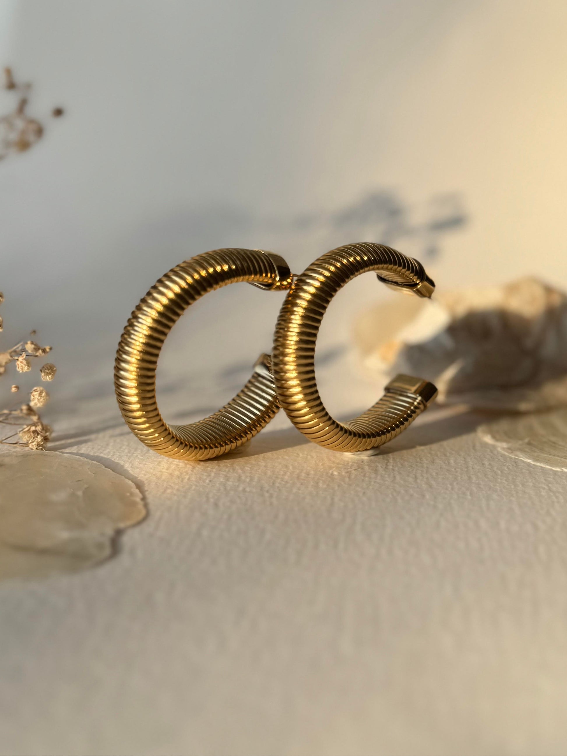 Rome Gold Hoop Earrings