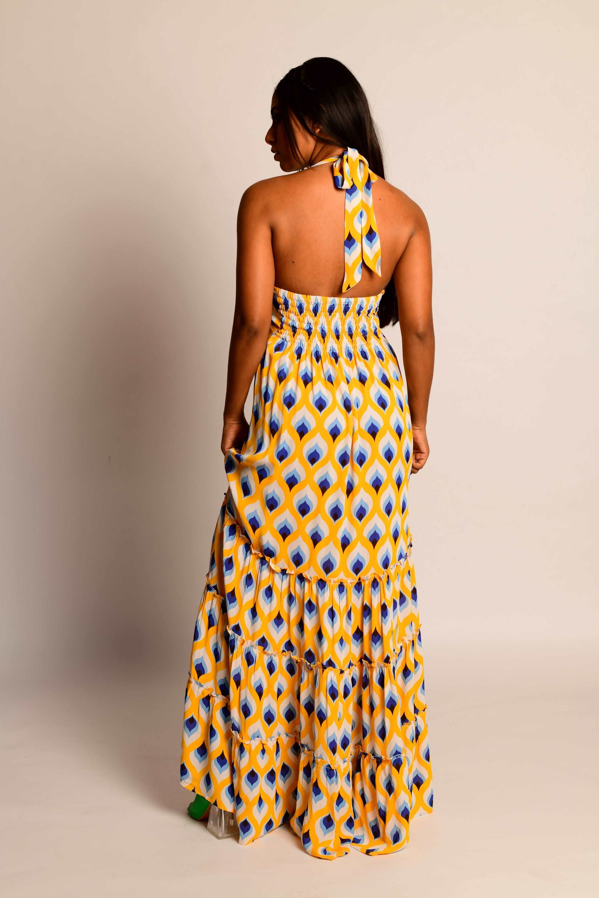 Halter neck maxi dress