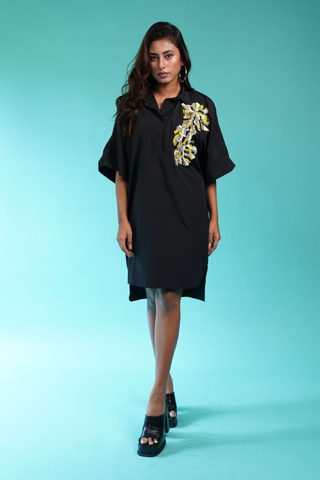 Shift Dress Pantheon Sky Black